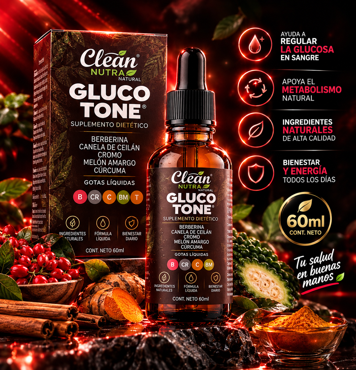 Gluco Tone™ Berberina 60 ml